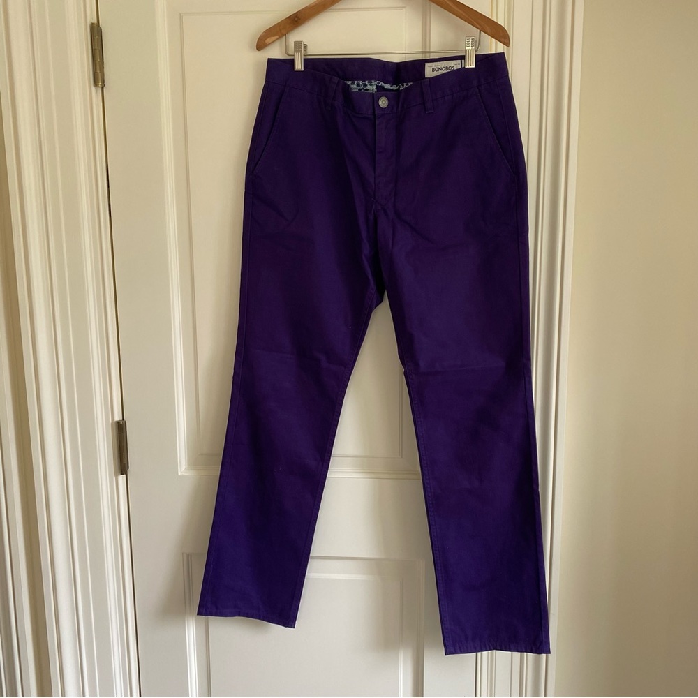 Men’s Size 34/32 Bonobos Dark Purple Chinos